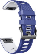 X-SITE silikonový pro Garmin QuickFit 22mm, modrobílý - Watch Strap