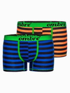 Men's boxer shorts Prisoner blue-orange - pack of two - Boxer Briefs