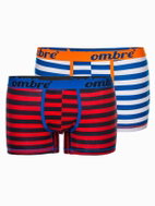 Men's boxer shorts Line white-blue - pack of two - Boxer Briefs