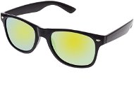 VeyRey Slnečné okuliare Nerd čierne zrkadlové žlté sklá - Slnečné okuliare