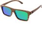 VeyRey Drevené slnečné okuliare hranaté Forest zelené sklá - Slnečné okuliare