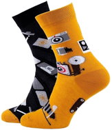 Cheerful colourful patterned socks Retro Camera - Socks
