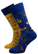 Men's socks Music notes yellow - Socks