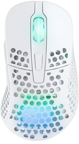 XTRFY Gaming Mouse M4 Wireless RGB White - Gamer egér - Fő fotó
