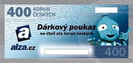 Elektronický dárkový poukaz Alza.cz na nákup zboží v hodnotě 400 Kč platný do 31.12.2016 - Poukaz