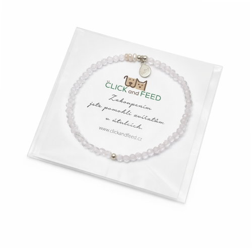 Crystal "Click and Feed" Bracelet, Silver - Charity - Main image