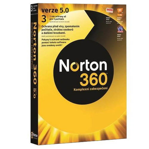 Symantec Norton 360 5.0 CZ pro tři uživatele retail - Antivirus - Main image