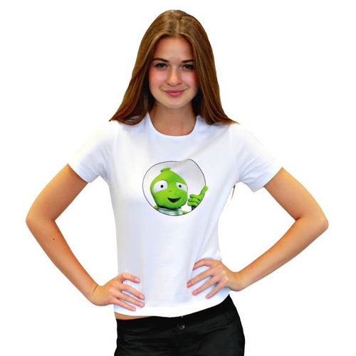 Women's shirt with short sleeves Alza.cz - an alien white, size M - - - Main image
