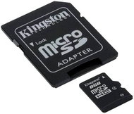 Kingston MicroSDHC 8GB Class 4 + SD adaptér - Memory Card