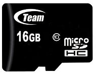 TEAM MicroSDHC 16GB Class 10 + SD adaptér - Speicherkarte