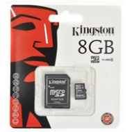 Kingston MicroSDHC 8GB Class 4 + SD Adapter - Memory Card