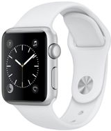 Apple Watch Series 1 38mm Strieborný hliník s bielym športovým pásom - Smart hodinky