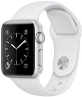 Apple Watch Series 1 38 mm-es ezüst alumínium, fehér sportos hevederrel - Okosóra