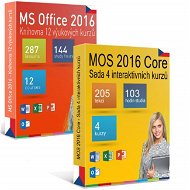 GOPAS MS Office 2016 + MOS 2016 Core – 12 + 4 samoštudijných výukových kurzov na 120 dní CZ - Elektronická licencia