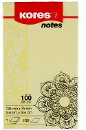 KORES Mandala 125 × 75 mm žltý – 100 lístkov - Samolepiaci bloček
