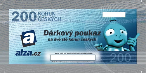 Dárkový poukaz Alza.cz na nákup zboží v hodnotě 200 Kč - Tištěný voucher - Hlavní obrázek