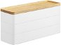 Storage Box Yamazaki 3-patrový úložný box Rin 5811, bílý - Úložný box