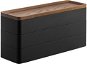 Yamazaki 3-patrový úložný box Rin 5810, černý - Storage Box