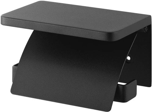 YAMAZAKI Wall mounted toilet paper holder Tower 1298, black - Toilet Paper Holder - Main image