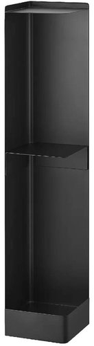 YAMAZAKI toilet organizer with wheels Tower 1490, black - Toilet Roll Dispenser - Main image