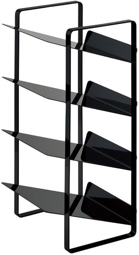 YAMAZAKI Bottle organizer for kitchen cabinet Tower 4305, metal, h.40 cm, black - Kitchen Organiser - Main image