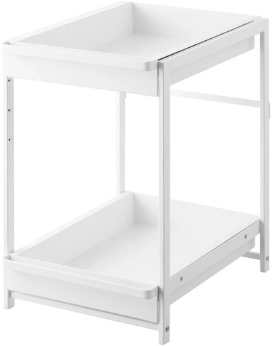 Yamazaki 2-tier pull-out organizer under sink Tower 1460, white - Kitchen Organiser - Main image