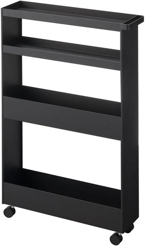 Yamazaki Tower 1807 Shelf mobile, black - Cart - Main image