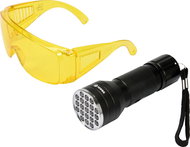 VOREL UV detection flashlight set with protective goggles TO-82756 - Car Mechanic Tools