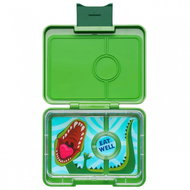 Yumbox Leakproof Snack Box 3 Sections Snack - Jurassic Green Dinosaur - Lunch Box