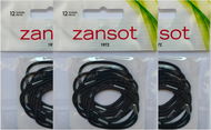 Zansot 3× elastické gumičky do vlasů, 12 ks, černé - Gumičky do vlasů