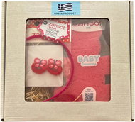 ZANSOT pink teddy bear + hairband red + elastic hair bands 2 pcs - Gift Set