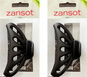 Zansot Sponka Curved Large 9,5 cm, matná černá - Sponky do vlasů