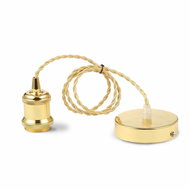 Cable with retro sleeve gold colour - Ceiling Light