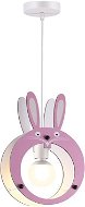Detské závesné svietidlo Zajac E27 ružové - Stropné svietidlo