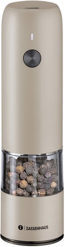 Zassenhaus KÖLN Electric Pepper Mill, USB, 14cm, Grey - Spice Grinder - Main image