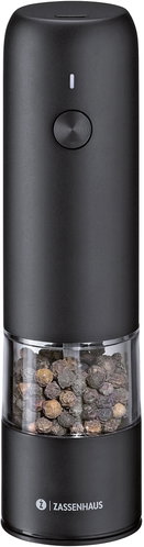 Zassenhaus KÖLN Electric Pepper Mill, USB, 14 cm, Black - Spice Grinder - Main image