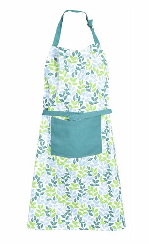 Forbyt Kitchen apron 70 × 90 cm green-blue leaves - Apron - Main image