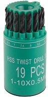 Metal drill, SET, HSS, 19 pcs, cylinder - Iron Drill Bit Set