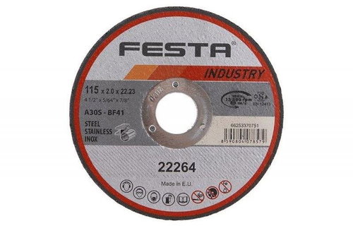 Kotouč řezný kov O 115 x 2 mm, FESTA INDUSTRY - Řezný kotouč - Main image