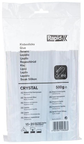 Fusible universal adhesive, 500 g, 12 x 190 mm, clear, Rapid - Glue Gun Refill - Main image