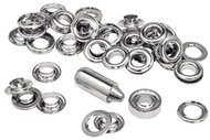 Steel eyelets for textile, leather, canvas, 10 x 21 mm, 25 pcs, blister, RAPID - O-Ring