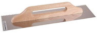 Stainless steel smoother, tooth 8 mm, 500 x 130 mm, wooden handle, FESTA - Trowel