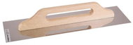 Extra smooth stainless steel smoother, 480 x 130 mm, wooden handle, FESTA - Trowel