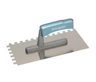 Hladítko nerez, zub 6 mm, 270 x 130 mm, dřevěná rukojeť M - Zednické hladítko