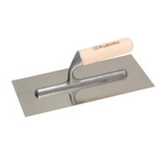 Hladítko nerezové hladké, 270 x 130 mm, dřevěná rukojeť - Zednické hladítko