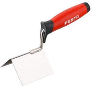 Lžíce nerez rohová, 80 x 60 x 60 mm, gumová rukojeť, FESTA - Zednická lžíce