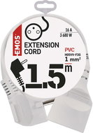 Extension cable, 1,5m / 250V, white - Extension Cable