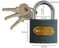 Steel padlock, 40 mm - Padlock