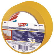 Plastering Tape Premium 4840, PVC, ribbed, UV 6 weeks, 33 m x 30 mm, yellow - Masking Tape