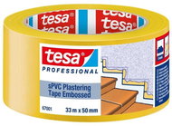 Plastering tape 67001, PVC, ribbed, UV 6 weeks, 33 m x 50 mm, yellow - Masking Tape